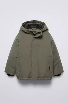 Водоотталкивающая куртка ZARA, светлый хаки
