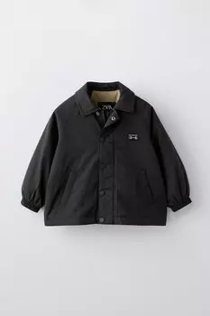 Водоотталкивающая парка ZARA, черный