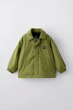 Водоотталкивающая парка ZARA, зеленый