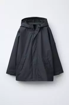 Водоотталкивающая прорезиненная парка ZARA, темно-синий