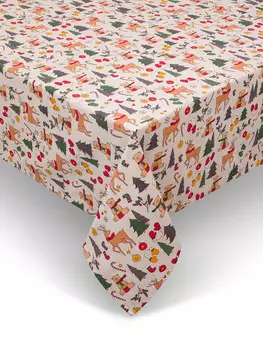 Водоотталкивающая скатерть из хлопка панама Рудольф Coincasa, бежевый