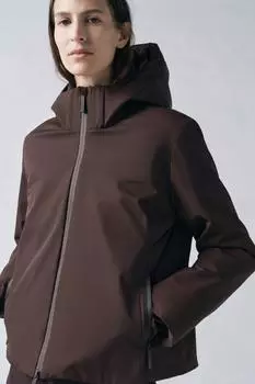 Водоотталкивающая стеганая куртка - коллекция zw ZARA, коричневый