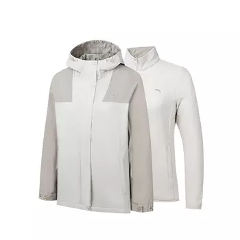 Водоотталкивающая теплая ветровка Anta Variety Training Collection, женская, Triumphant, серая, Triumph Gray
