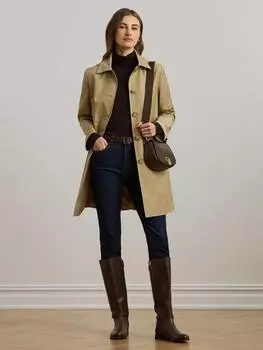 Водоотталкивающее пальто balmacaan с капюшоном Ralph Lauren, цвет Birch Tan