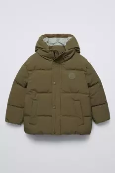 Водоотталкивающее пальто с этикеткой ZARA, хаки