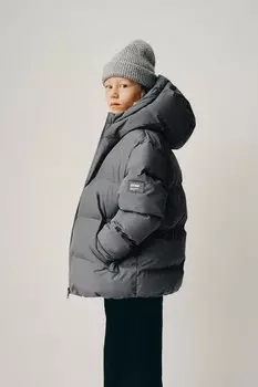 Водоотталкивающее пальто с этикеткой ZARA, серый
