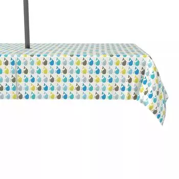 Водоотталкивающее покрытие, для улицы, 100 % полиэстер, 60x104 дюйма Happy Whales