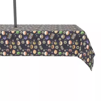 Водоотталкивающее покрытие, для улицы, 100% полиэстер, 60x120 дюймов, Dreidel Delightfulness