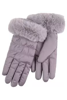 Водоотталкивающие перчатки Smarttouch с мягкой подкладкой и манжетой из искусственного меха Totes, серый