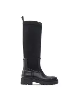 Водоотталкивающие сапоги Calvin Klein Jeans High Rainboot Neoprene, черный