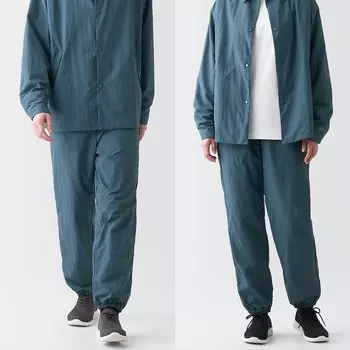 Водоотталкивающие термоветряные брюки MUJI, дымчато-голубой