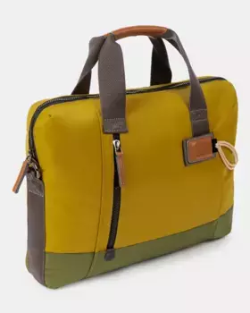 Водоотталкивающий горчичный держатель для документов Scharlau, цвет Mostaza