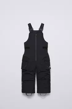 Водоотталкивающий и ветрозащитный комбинезон из коллекции лыж ZARA, черный