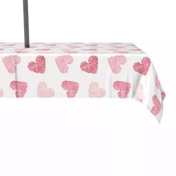 Водоотталкивающий материал, для улицы, 100 % полиэстер, 60x120 дюймов, сердечки Валентина
