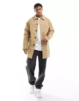 Водоотталкивающий плащ светло-коричневого цвета Jack & Jones