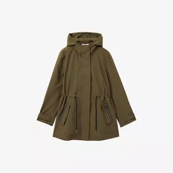 Водоотталкивающий плащ Tia со съемным капюшоном Reiss, хаки