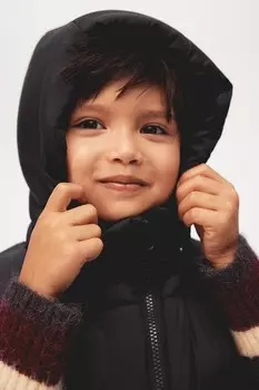 Водоотталкивающий пуховик H&M, черный