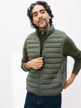 Водоотталкивающий пуховик John Lewis из переработанных материалов цвета хаки