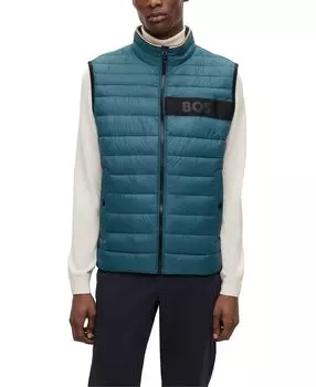 Водоотталкивающий утепленный жилет boss для мужчин с логотипом Hugo Boss, мульти
