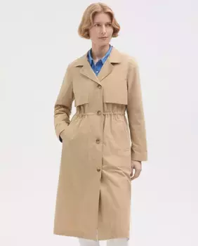 Водоотталкивающий женский тренч с воротником-стойкой Nice Things, бежевый
