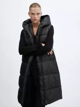 Водоотталкивающий жилет с ярусной подкладкой nube Mango, черный