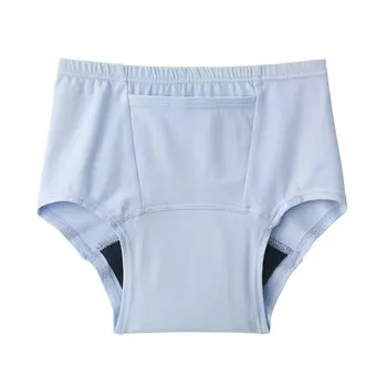 Водопоглощающие гигиенические шорты с карманами MUJI, светло-синий