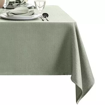 Водостойкая и грязеотталкивающая скатерть Laurel с твердой текстурой, 60 x 120 дюймов Elrene Home Fashions