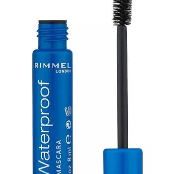 Водостойкая тушь для ресниц 001 черная, 8 мл Rimmel