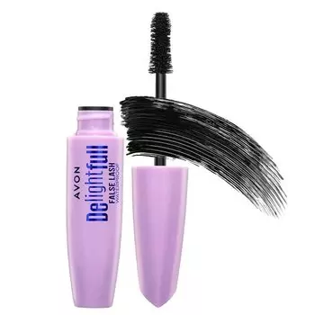 Водостойкая тушь для ресниц Avon Delightfull с эффектом накладных ресниц - Blackest Black