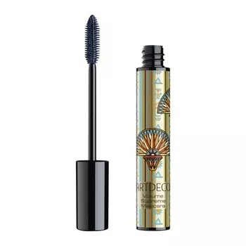 Водостойкая тушь для ресниц Volume Supreme Mascara с гибкой резиновой щеточкой для длины и объема 15 мл 2 сине-черный Artdeco