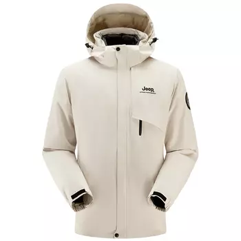 Водостойкая, ветрозащитная, дышащая, износостойкая, теплая куртка-ветровка унисекс Jeep, Jungle Green