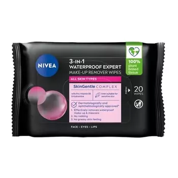 Водостойкие очищающие салфетки Micellair Expert - 20 шт Nivea