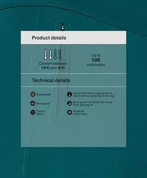 Водостойкие расклешенные ЛЫЖНЫЕ брюки-стрейч Oysho, цвет Duck Green