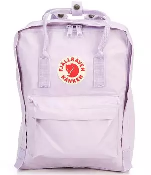 Водостойкий хлопковый трансформируемый рюкзак Fjallraven с нашивкой-логотипом Kanken и застежкой-молнией, фиолетовый