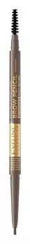 Водостойкий карандаш для бровей 2-в-1 с кисточкой Eveline Cosmetics Micro Precise, оттенок 02 Soft Brown 4 г