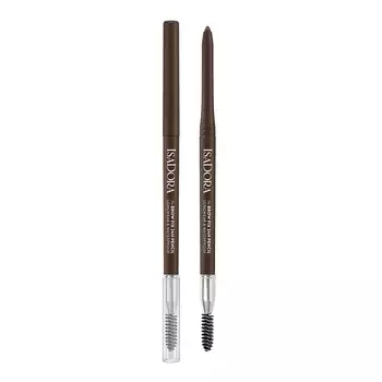 Водостойкий карандаш для бровей the brow fix 24h pencil longwear & waterproof Isadora, цвет nr. 02 dark brown, вес 0.35 гр.