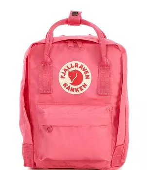 Водостойкий трансформируемый рюкзак Fjallraven с однотонным мини-нашивкой и логотипом Kanken, розовый