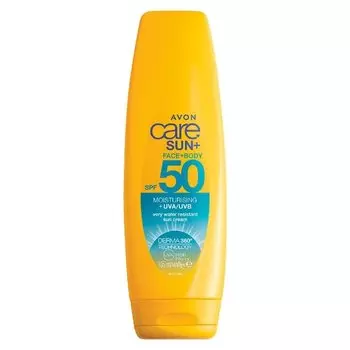 Водостойкий увлажняющий и защитный солнцезащитный крем Avon Care Sun +50SPF