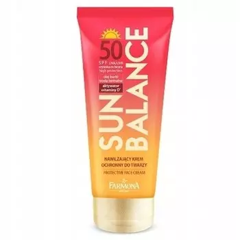 Водостойкий увлажняющий крем для лица Sun Balance Spf50 50 мл, Farmona