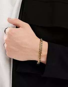 Водостойкий золотистый браслет-цепочка из нержавеющей стали ASOS DESIGN