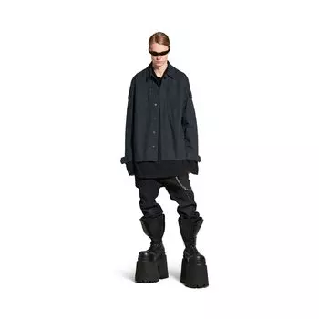 Военная рубашка BALENCIAGA, темно-серый