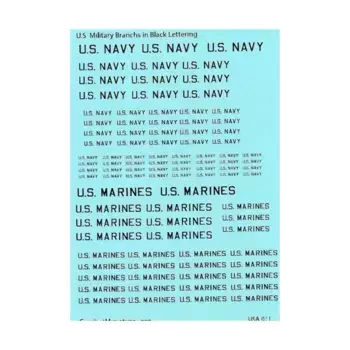 Военные отделения в черном, Decals - United States (Combat Miniatures)
