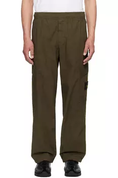 Военные тактические брюки с усиленными вставками из ткани рипстоп Stone Island, зеленый
