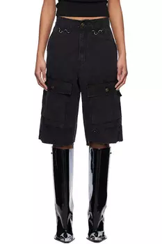 Военные винтажные шорты We11Done, черный