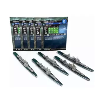 Военный корабль США «Бойсе» (CL47) (U) x5, Axis & Allies - Collectible Miniatures Game - War at Sea - Base Set Singles