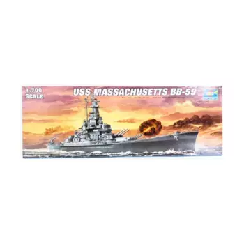 Военный корабль США Массачусетс BB-59, Warship Models (1:700) (Trumpeter Models)