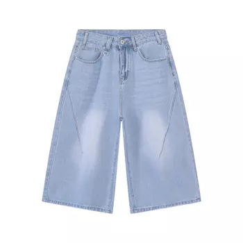 Voguo Relay Джинсовые шорты унисекс винтажного синего цвета