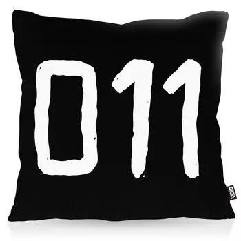 VOID 011 Eleven Elfi Чехол на подушку для улицы и помещения, размер подушки: 60 x 60 см, цвет подушки: черный
