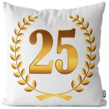 VOID 25-летний юбилейный чехол для подушки на день рождения, полиэстер, водонепроницаемая подушка для улицы и дома. Размер: 80 x 80 см.