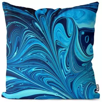 VOID Абстрактная вода Морская подушка Чехол Полиэстер Водонепроницаемая уличная внутренняя подушка Размер: 80 x 80 см